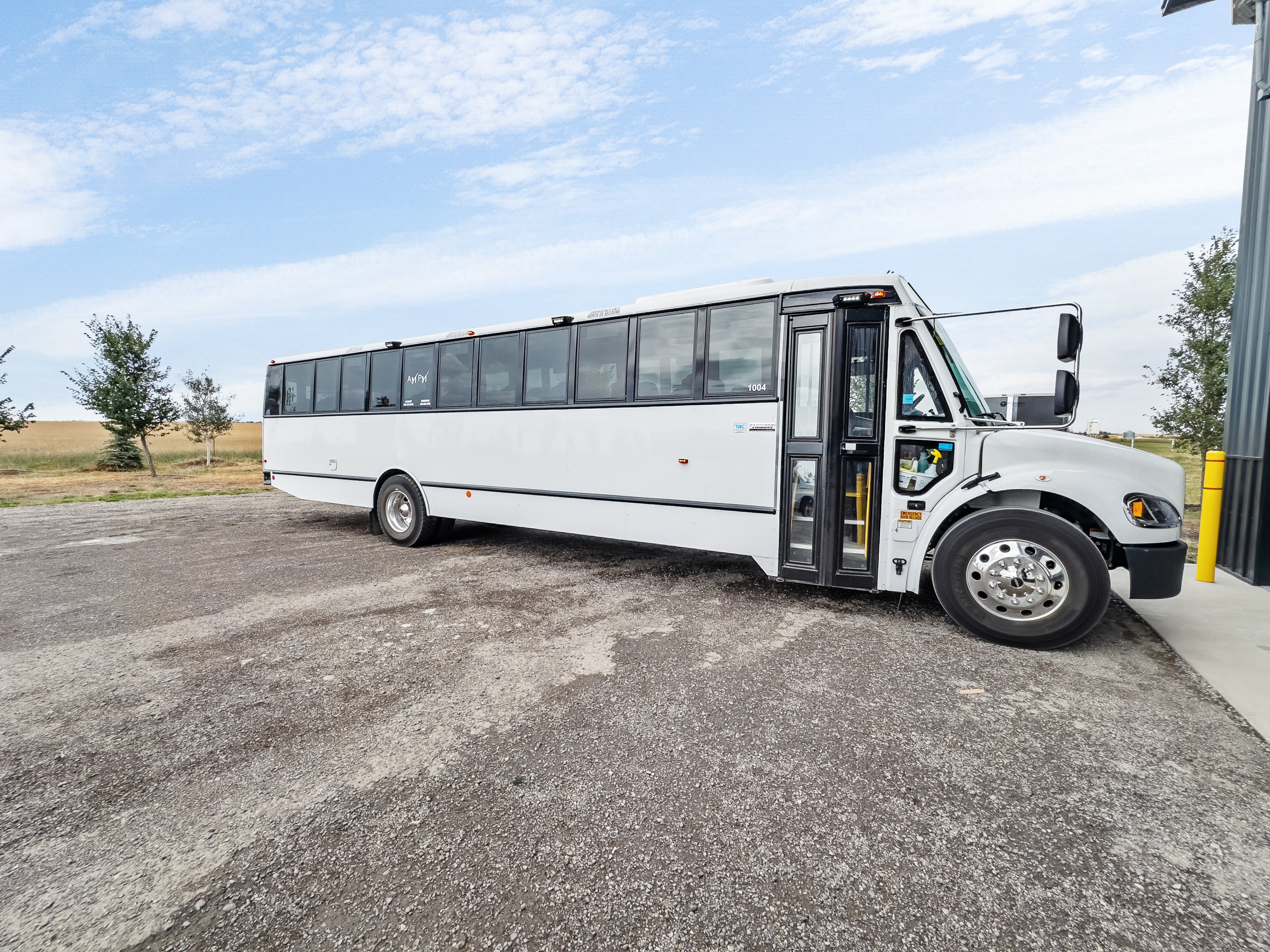 36 Passenger Shuttle Bus outside