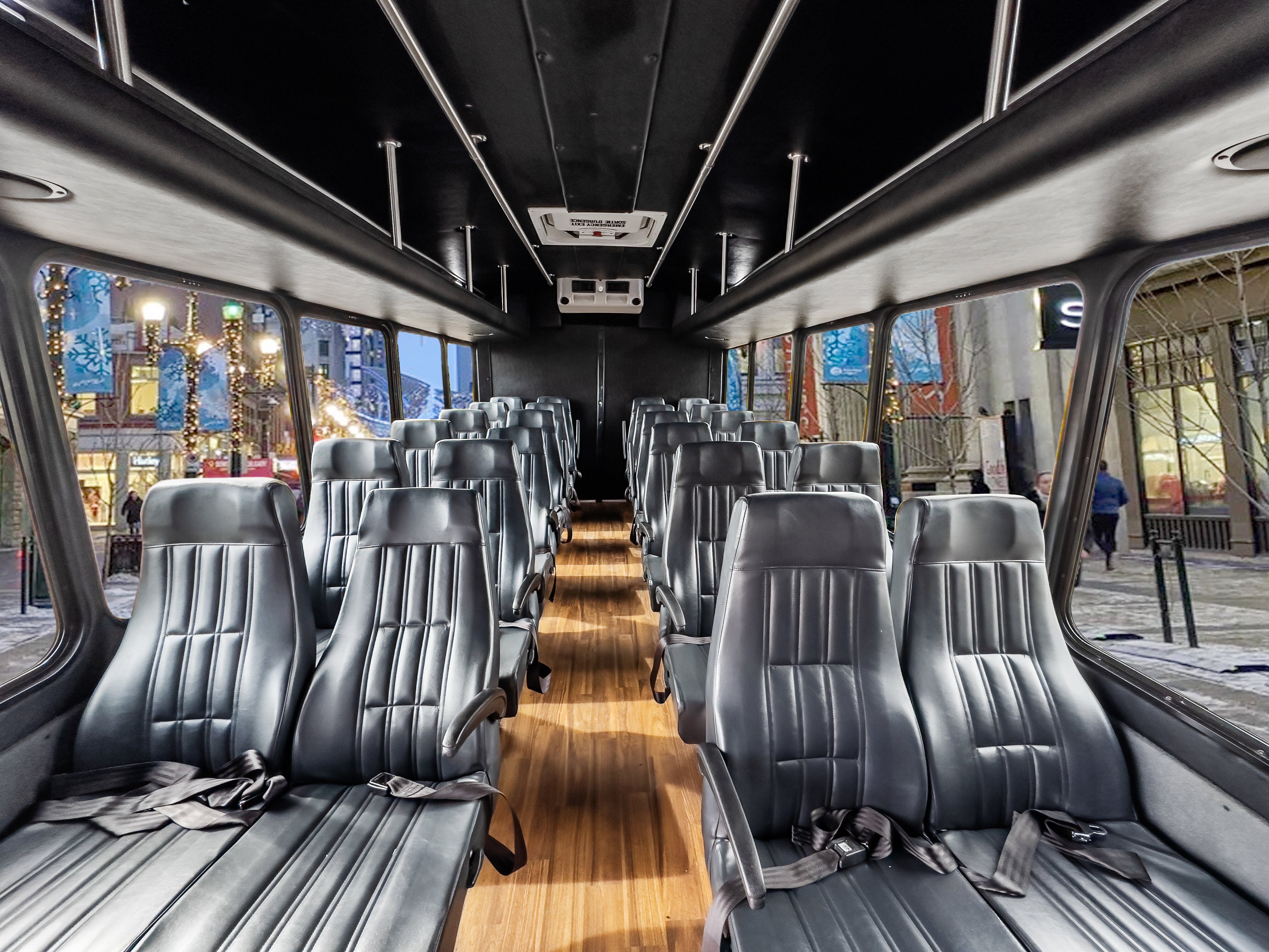 Ford E450 Shuttle Bus inside empty 4