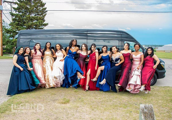Graduation celebration with Mercedes Mini Party Bus