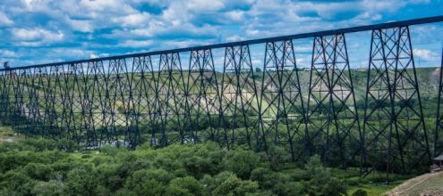 Picture of the train bridge in Lethbridge